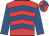 Red, royal blue chevrons and sleeves, quartered cap