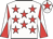 White, red stars, diabolo on sleeves and star on cap