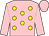 Pink, yellow spots, pink sleeves and cap