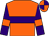 Orange, purple hoop, purple sleeves, orange armlets, orange and purple quartered cap
