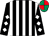 Black and white stripes, diamonds on sleeves, emerald green and red quartered cap