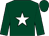 Dark green, white star