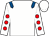 WHITE, ROYAL BLUE epaulets, WHITE sleeves, RED spots