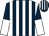 Dark blue and white stripes, halved sleeves