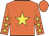 Orange, yellow star, orange sleeves, yellow stars