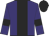 Purple, black stripe, armlets and cap