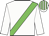 white, green sash, striped cap