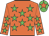 Orange, lime green stars, lime green cap, orange star