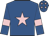 Royal blue, pink star, armlets and stars on cap