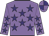 Mauve, purple stars, quartered cap