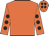 Orange, black spots on sleeves and cap