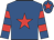 Royal blue, red star, hooped sleeves and star on cap