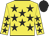 Yellow, Black stars and cap