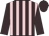 brown, pink stripes, brown sleeves and cap