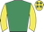 Emerald Green, Yellow sleeves, Yellow cap, Emerald Green stars