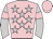 pink, silver stars, silver sleeves, pink armlets, pink cap