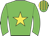 Green, yellow star, yellow hoop on sleeves, green cap with yellow stripes