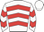 White, red chevrons, white cap