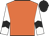 Orange body, white arms, black chevron, black cap