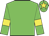 Green body, green arms, yellow armlets, green cap, yellow star