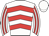 White, red chevrons, striped sleeves, white cap