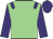 light green, purple epaulets, purple arms, purple cap