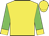 Yellow, green sleeves, yellow cuffs, yellow cap