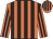 Orange, black stripes