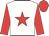 White, red star, sleeves and cap