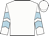 White, light blue chevrons on sleeves