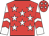 Red, white stars, white and red chevrons on sleeves