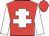 Red, white cross of lorraine and sleeves