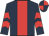 Dark blue, red stripe, chevrons on sleeves, quartered cap