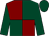 Dark green & maroon quartered, dark green sleeves, dark green cap