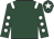 Dark green, white epaulets, dark green sleeves, white spots, dark green cap, white star