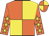 Orange and yellow (quartered), orange sleeves, yellow stars