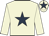 Beige, dark blue star, beige sleeves, beige, dark blue star cap