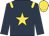 dark blue, gold star, gold epaulettes and cap