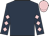 Dark blue, pink diamonds on sleeves, pink cap