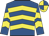 Royal blue & yellow chevrons, quartered cap