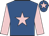 Royal blue, pink star & sleeves, pink star on cap