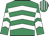 Emerald green & white chevrons, striped cap