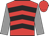 Red, black chevrons, grey sleeves, red cap