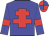 Blue body, red cross of lorraine, blue arms, red armlets, red cap, blue quartered