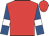 Red, royal blue sleeves, white armlets