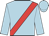 Light blue, red sash