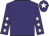 Purple, white stars on sleeves, purple cap, white star