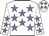 White, mauve stars