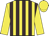 Yellow body, brown striped, yellow arms, yellow cap