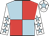 Light blue and red (quartered), white sleeves, light blue stars, white cap, light blue star